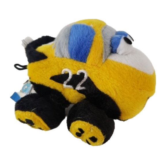 Zanies Grriggles Roamin Yellow Racer #22 Dog Squeak Toy 5" - Picture 1 of 1